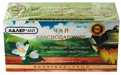 Чай зеленый байховый с ароматом жасмина
